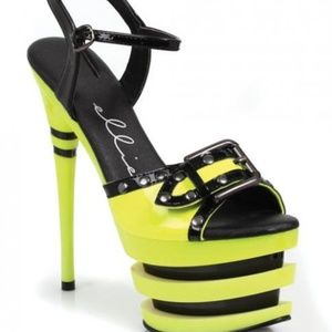Ellie Shoes Alexia 6" Neon Stacked Platform